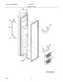 FREEZER DOOR Diagram and Parts List for FGUS2676LP1  Frigidaire Refrigerator