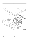 CONTROLS/TOP PANEL Diagram and Parts List for EIGD55HIW2  Electrolux Dryer
