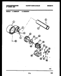 MOTOR AND BLOWER PARTS Diagram and Parts List for DG400AXW1  Frigidaire Dryer