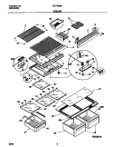 SHELVES Diagram and Parts List for GRT18QNHW2  Gibson Refrigerator