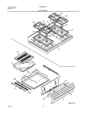TOP / DRAWER Diagram and Parts List for FGF335CGTJ  Frigidaire Range