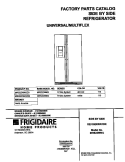 COVER Diagram and Parts List for MRS22WNGD3  Frigidaire Refrigerator