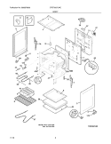 BODY Diagram and Parts List for CFEF3007LWC  Frigidaire Range