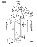 CABINET Diagram and Parts List for FRT18NRCD2  Frigidaire Refrigerator