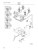 BURNER Diagram and Parts List for FGF328GSK  Frigidaire Range