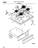 TOP / DRAWER Diagram and Parts List for TEF324CCSB  Tappan Range