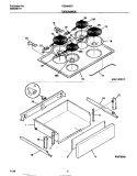 TOP / DRAWER Diagram and Parts List for FES353CCDG  Frigidaire Range