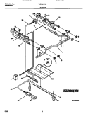 BURNER Diagram and Parts List for WGF321WADB  Frigidaire Range