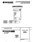COVER Diagram and Parts List for MDE336MBD2  Frigidaire Dryer