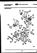 MOTOR AND BLOWER PARTS Diagram and Parts List for SM115MXW1  Frigidaire Washer