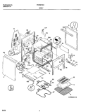 BODY Diagram and Parts List for FEFD67CHBA  Frigidaire Range
