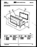 DOOR PARTS Diagram and Parts List for 56-2180-00-01  Frigidaire Microwave