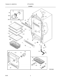 CABINET Diagram and Parts List for AFFU2067EW2  Frigidaire Freezer