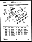 CONTROL PANEL Diagram and Parts List for REG533MDM2  Frigidaire Range