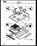 COOKTOP AND BROILER DRAWER PARTS Diagram and Parts List for 32-1019-00-10  Tappan Range