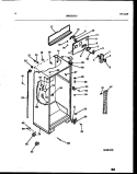 CABINET PARTS Diagram and Parts List for 95-1971-00-00  Tappan Refrigerator