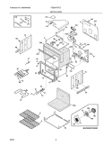 UPPER OVEN Diagram and Parts List for FEB30T6FCC  Frigidaire Wall Oven