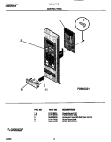 CONTROL PANEL Diagram and Parts List for TMS134T1G  Tappan Microwave