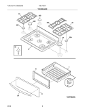 TOP/DRAWER Diagram and Parts List for FGFL79GCF  Frigidaire Range