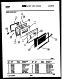 DOOR PARTS Diagram and Parts List for 30-3647-66-03  Tappan Range