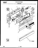 BACKGUARD Diagram and Parts List for MEF318BBWA  Frigidaire Range
