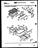 SHELVES AND SUPPORTS Diagram and Parts List for RD19F9WT3B  Gibson Refrigerator
