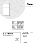 COVER Diagram and Parts List for GRT21G3CQ2  Gibson Refrigerator