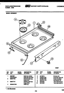 COOKTOP PARTS Diagram and Parts List for GF950NW1  Frigidaire Range