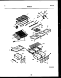 SHELVES AND SUPPORTS Diagram and Parts List for FPW18TPLL1  Frigidaire Refrigerator