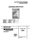 COVER Diagram and Parts List for MDE336RED1  Frigidaire Dryer