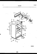 CABINET PARTS Diagram and Parts List for THK150JN2D  Kelvinator Refrigerator