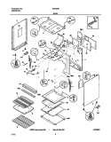 BODY Diagram and Parts List for TGF363AUB  Tappan Range