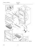 CABINET Diagram and Parts List for GLFU2067FW7  Frigidaire Freezer