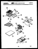 SHELVES AND SUPPORTS Diagram and Parts List for TSK160EN0W  Kelvinator Refrigerator