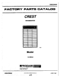 COVER Diagram and Parts List for 14-040A4  Frigidaire Dehumidifier