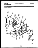 DOOR PARTS Diagram and Parts List for FDE546DBW0  Frigidaire Dryer
