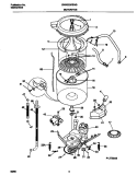 P12T0048 WSHR MTR, HOSE Diagram and Parts List for GWX223REW0  Gibson Washer