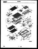 SHELVES AND SUPPORTS Diagram and Parts List for GRT21GRBD0  Gibson Refrigerator
