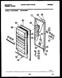 DOOR PARTS Diagram and Parts List for UFP212FM5W  Kelvinator Freezer
