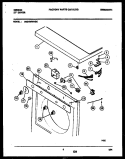 TOP, CONTROL AND MISCELLANEOUS PART Diagram and Parts List for DE27S8WAGC  Gibson Dryer