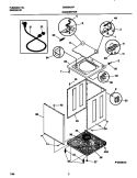 WASHER CABINET, TOP Diagram and Parts List for GWS645RFS1  Gibson Washer