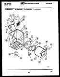 TUB AND COMPONENT PARTS Diagram and Parts List for DGA700F1W  Kelvinator Dryer