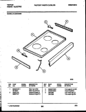 COOKTOP PARTS Diagram and Parts List for 31-3349-00-05  Tappan Range