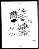 SHELVES AND PARTS Diagram and Parts List for TGK190JN0D  Kelvinator Refrigerator