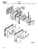DOORS Diagram and Parts List for FEB755CESE  Frigidaire Wall Oven