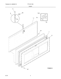 DOOR Diagram and Parts List for FFC13K1CW2  Frigidaire Freezer