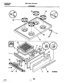 TOP / DRAWER Diagram and Parts List for MGF322BBWB  Frigidaire Range
