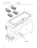 CABINET Diagram and Parts List for FFC25C8CW1  Frigidaire Freezer