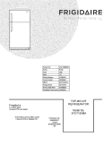 COVER Diagram and Parts List for XFUT1826MW1  Frigidaire Refrigerator