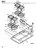 COOKTOP PARTS Diagram and Parts List for FGC3X8XCSA  Frigidaire Cooktop